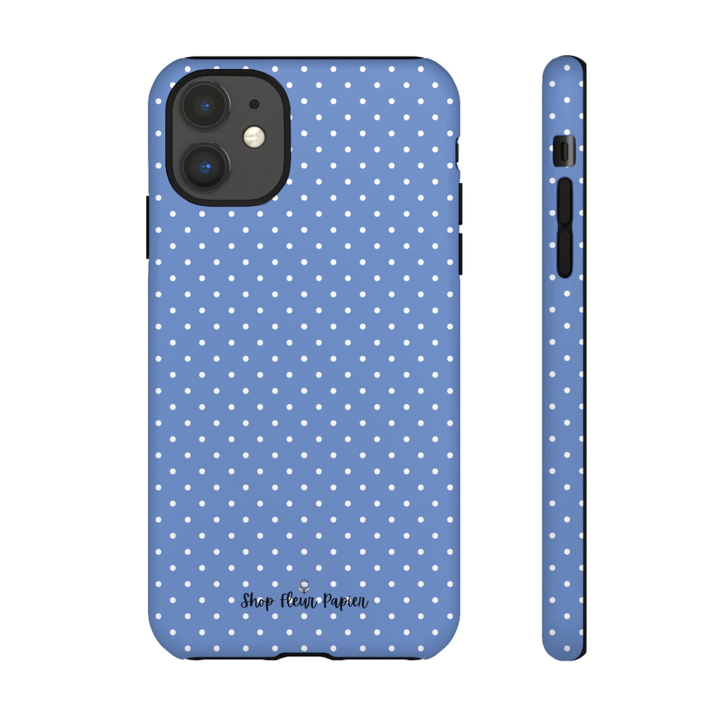 Cute Blue Polka Dot Tough Phone Case