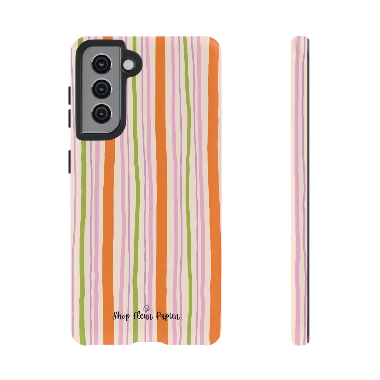 Vintage Fall Stripes Tough Phone Case