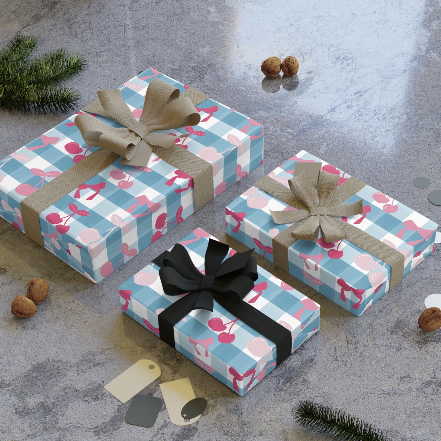 Coquette Summer Cherry Gift Wrapping Paper Roll