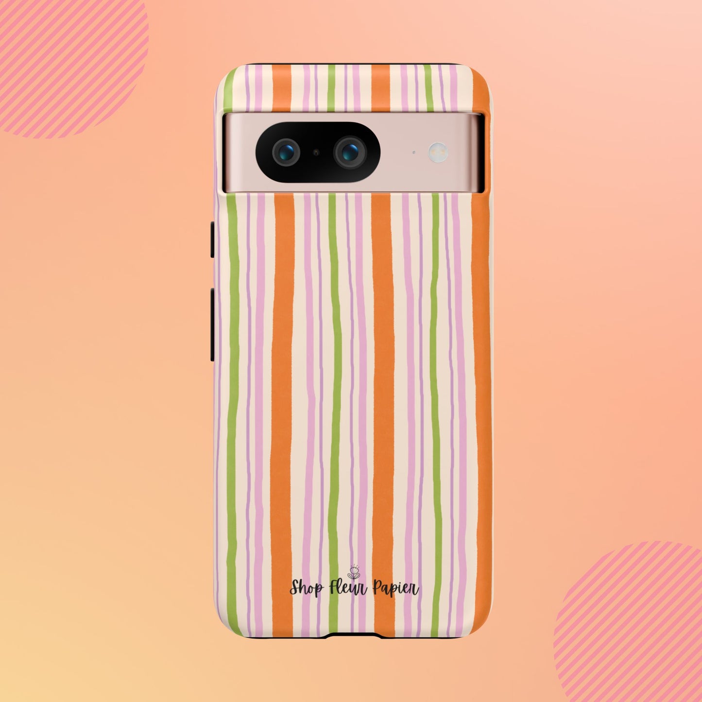 Vintage Fall Stripes Tough Phone Case