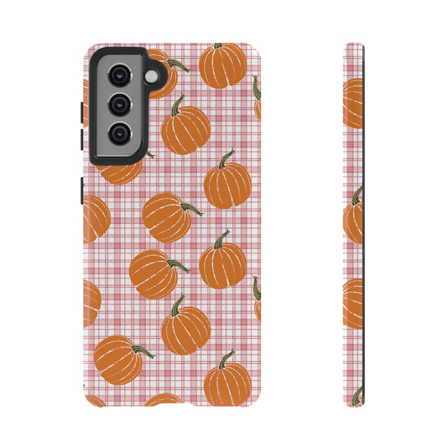 Pink Plaid Pumpkin iPhone Case