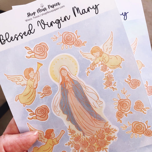 Blessed Virgin Mary Devotional Sticker Sheet