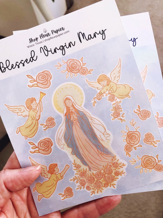 Blessed Virgin Mary Devotional Sticker Sheet