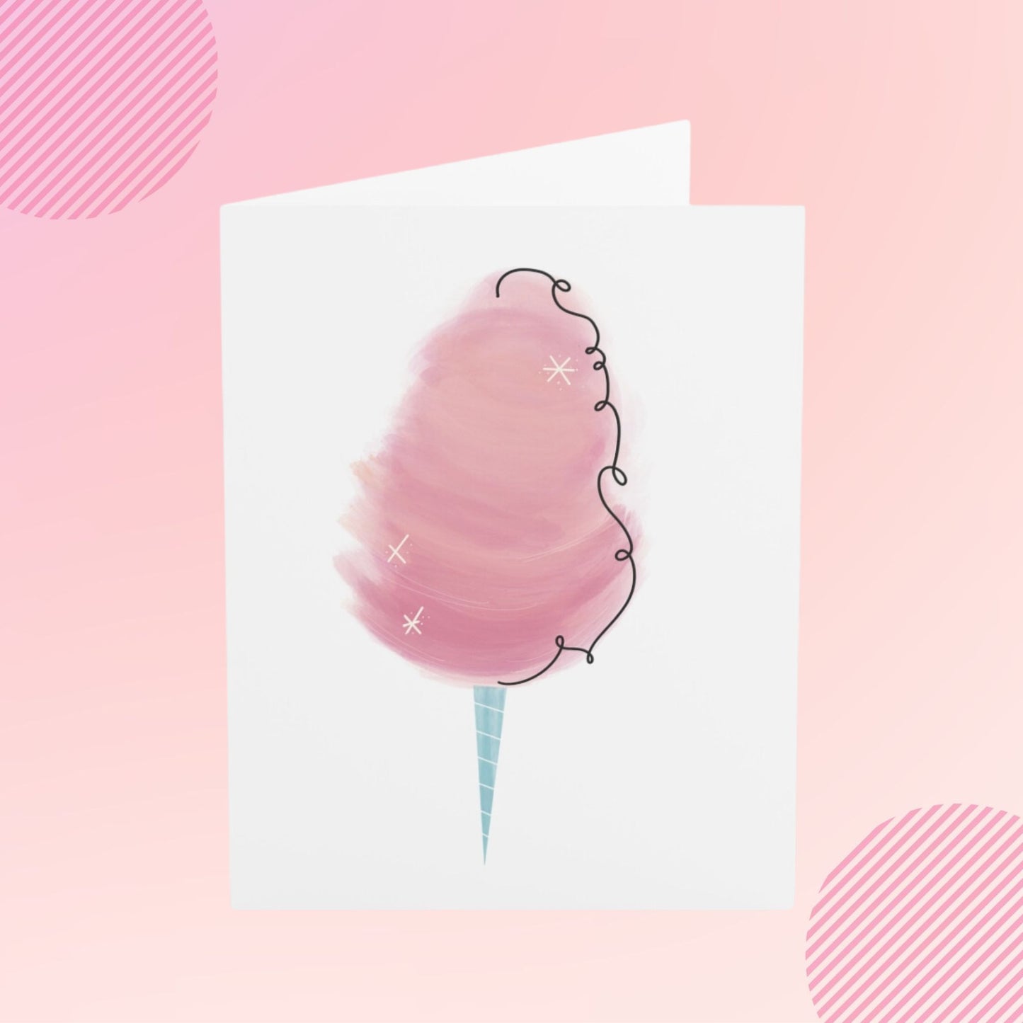 A2 Greeting Card | Pink Cotton Candy