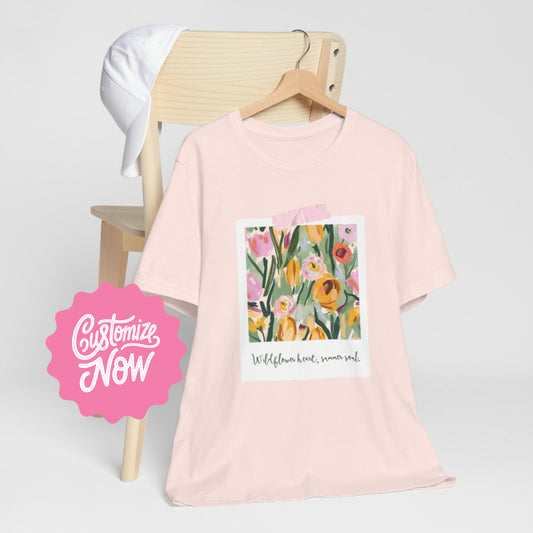 Personalized Wildflower heart, summer soul Women's Graphic Tee