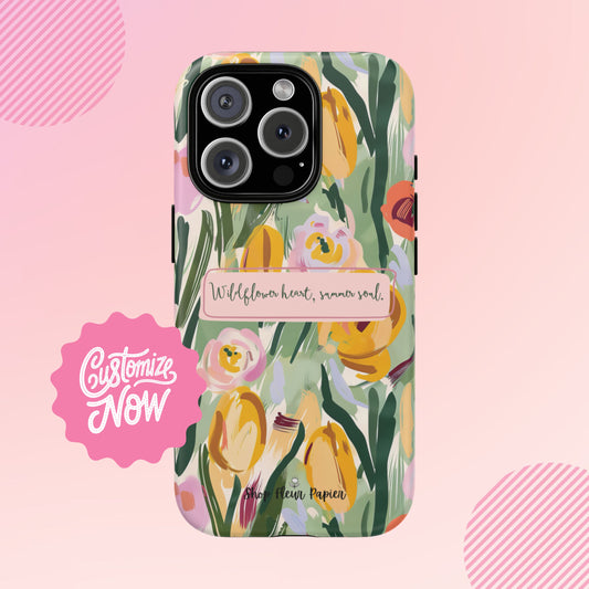 Personalized Wildflower Summer Tough Phone Case