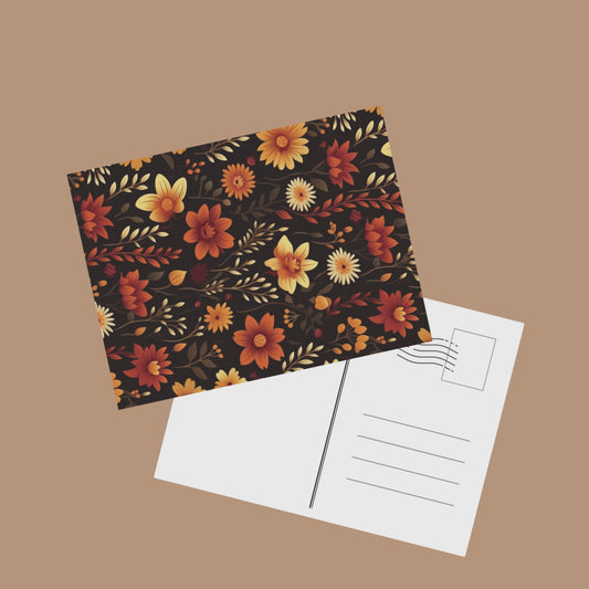 Romantic Fall Floral Postcards | Set of 10